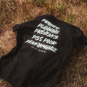 Back view of The P6 Black Tee in black by Box of Monsters